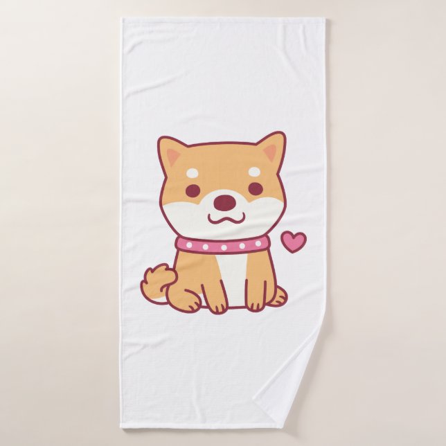 Toalha De Banho Cachorro de Shiba Inu (Toalha de Banho)