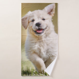 Toalha De Banho Cachorro Personalizado De Fotografia Cute Puppy