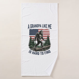 Toalha De Banho Camisa de bandeira americana vintage Bigfoot Grand