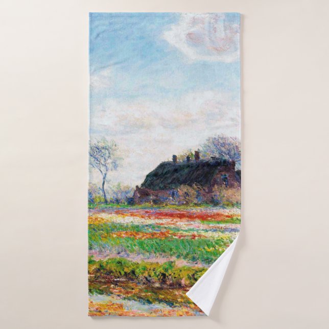 Toalha De Banho Campos de Tulipa na Holanda, Monet (Toalha de Banho)