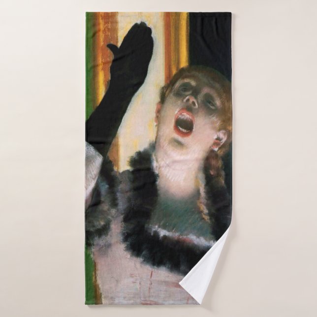 Toalha De Banho Cantor com uma luva, Edgar Degas (Toalha de Banho)