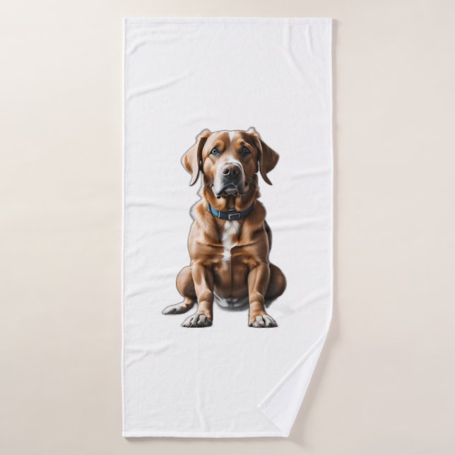 Toalha De Banho cão design de logo (Toalha de Banho)