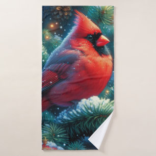 Toalha De Banho Cardinal-do-natal/de-inverno