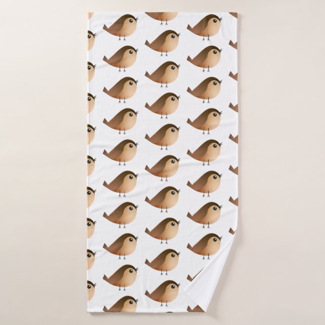 Toalha De Banho Cartografia de Pássaro Sparrow (Toalha de Banho)