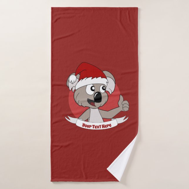 Toalha De Banho cartoon de coala de Natal (Toalha de Banho)