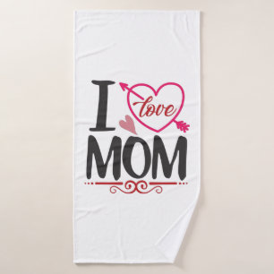 Toalha De Banho Casal Presente Eu Amo Mamãe