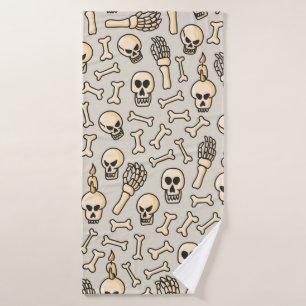 Toalha De Banho Caveira, esqueleto e estrutura óssea sem soldadur