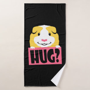 Toalha De Banho Cavidade do Hug do Porco da Guiné Porco Engraça