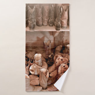 Toalha De Banho Cheio de Sala de Tack de Bootsbots Cowboy Bem Vest