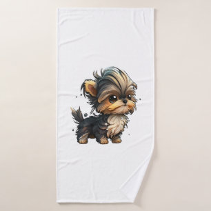 Toalha De Banho Chibi Yorkshire Terrier