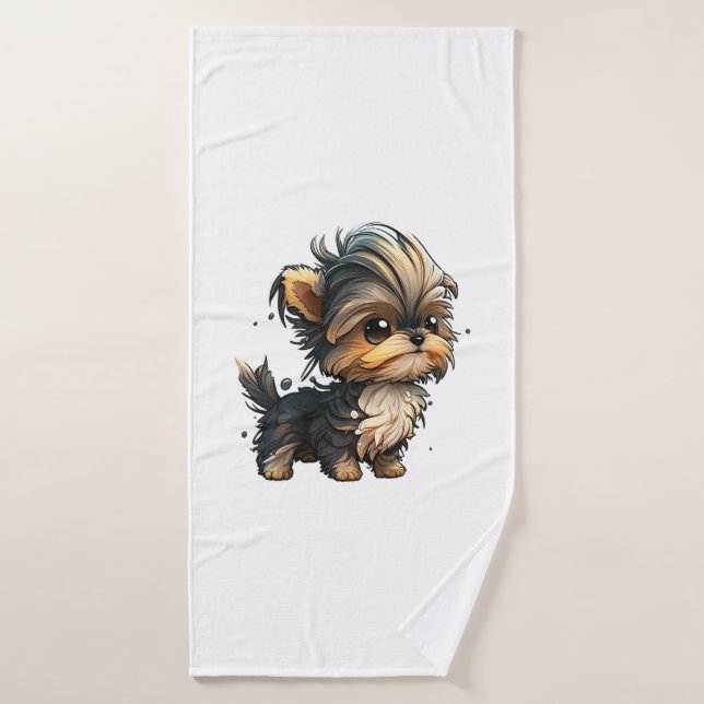 Toalha De Banho Chibi Yorkshire Terrier (Toalha de Banho)