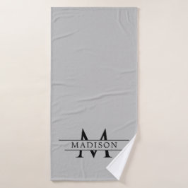 Toalha De Banho Chic Custom Initial Design Premium