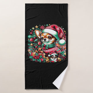 Toalha De Banho Chihuahua Christmas Cheer! Classic T-Shirt