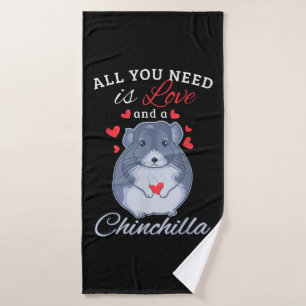 Toalha De Banho Chinchilla Dão Engraçado Dono do Amante de os anim