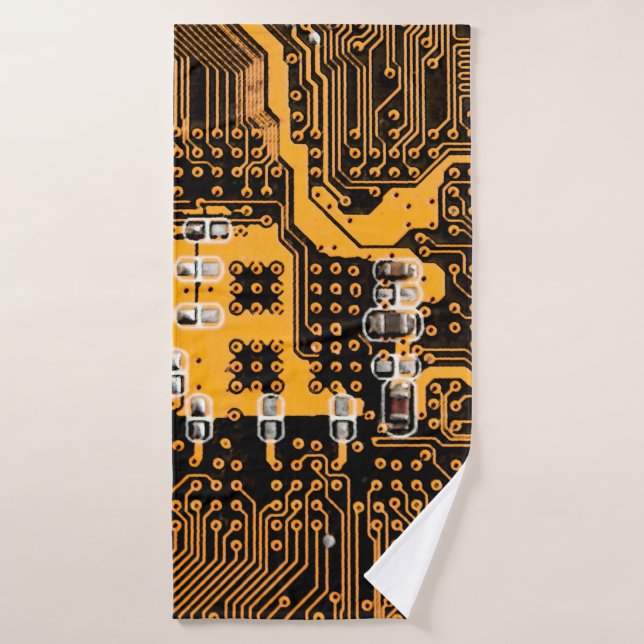 Toalha De Banho chip de ilustração de textura de microesquema,micr (Toalha de Banho)