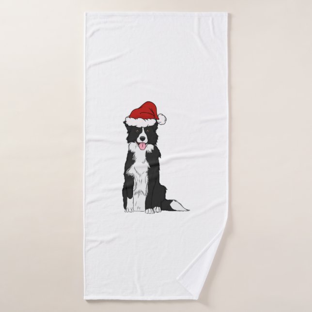 Toalha De Banho Christmas Border Collie (Toalha de Banho)