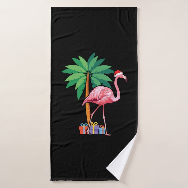Toalha De Banho Christmas Flamingo (Toalha de Banho)