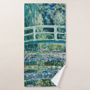 Toalha De Banho Claude Monet - Lírios De Água E Ponte Japonesa