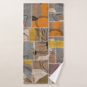 Toalha De Banho Colagem de retalhos, padrão de mistura de mantas