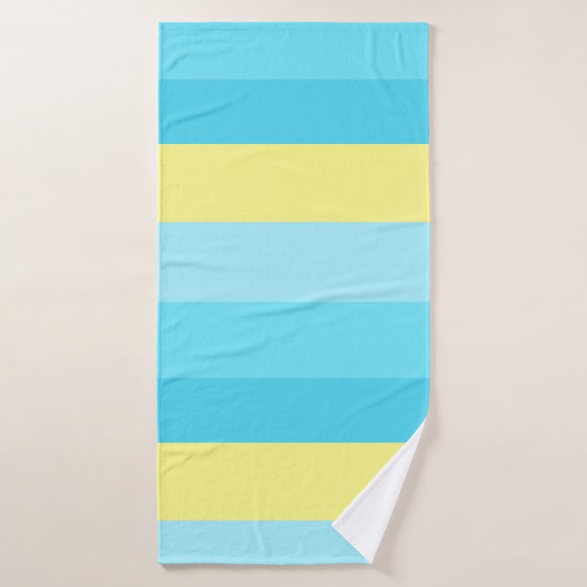 Toalha de Banho com Faixa de Cor Misturada - Suave (Toalha de Banho)