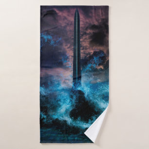 Toalha De Banho Conceito de arte no conceito de "tsunami de Bangko