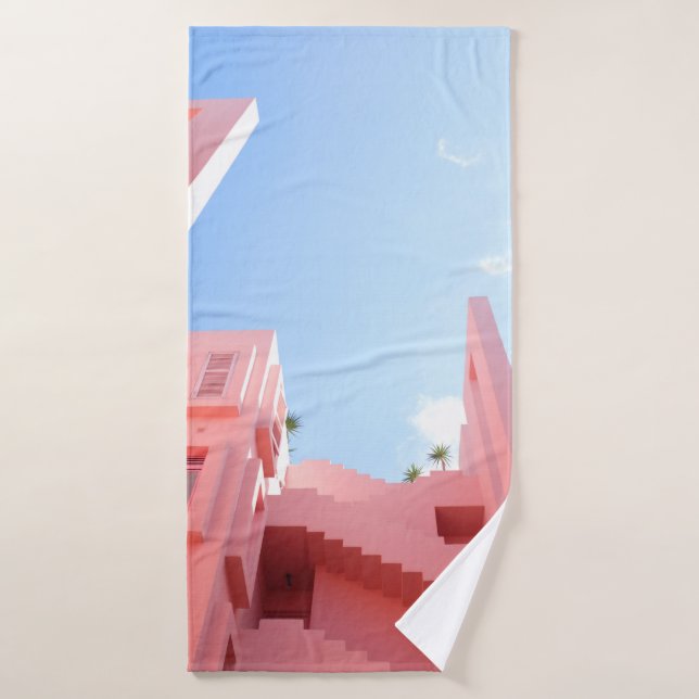 Toalha De Banho Construção de betão branco (Toalha de Banho)