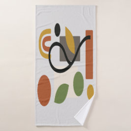 Toalha De Banho Contemporary Botanical Geometry