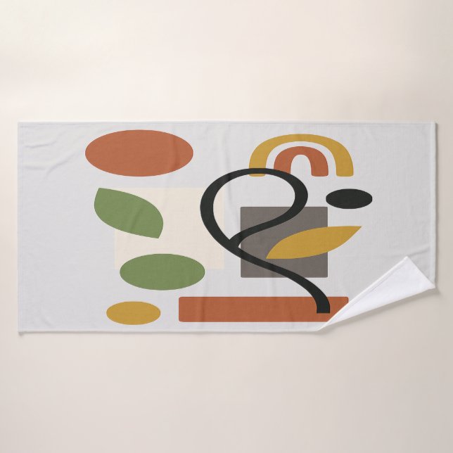 Toalha De Banho Contemporary Botanical Geometry (Toalha de Banho)