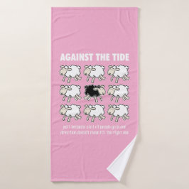 Toalha De Banho Contra o Lado