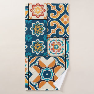 Toalha De Banho Cor decorativa portuguesa do ornamentado tradicion