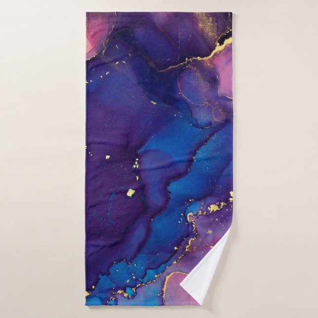Toalha De Banho Correntes de matizes translúcidos, nadadores metál (Toalha de Banho)