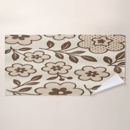 Toalha De Banho Creme Floral