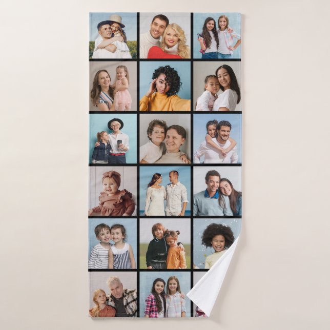 Toalha De Banho Crie Sua Própria Colagem De Fotos 18 (Toalha de Banho)