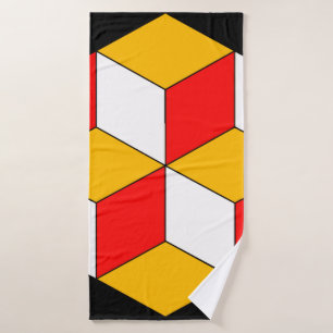 Toalha De Banho Cubos 3d