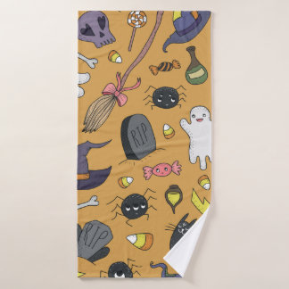 Toalha De Banho Cute hand drawn seamless patterns with cute hand d