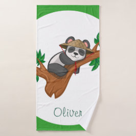 Toalha De Banho Cute Koala Wild Animal Jungle Kids Custom Name