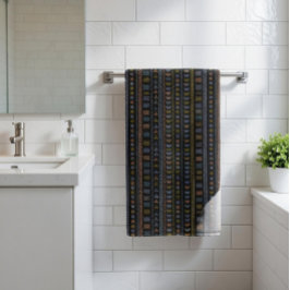 Toalha de Banho de Luxo com Padrão Tribal Moderno