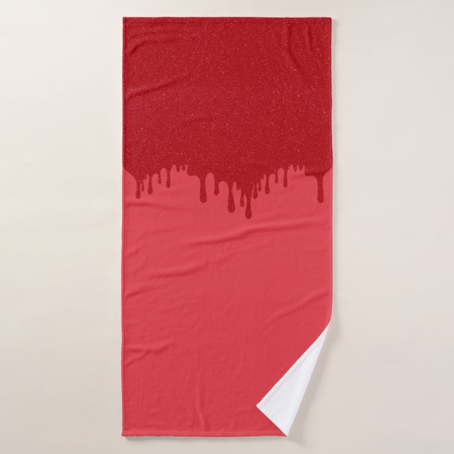 Toalha De Banho De Luxo De Tomate Red Drip - Perso (Toalha de Banho)
