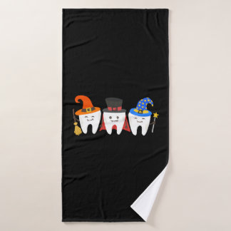 Toalha De Banho Dentação Dentária do Dia das Bruxas