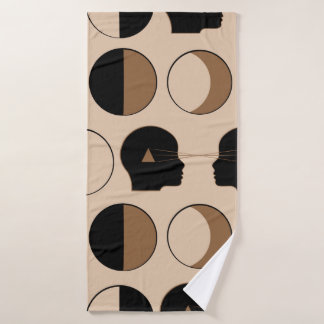 Toalha De Banho Design Celestial de Padrão Sem Costura com Energ H