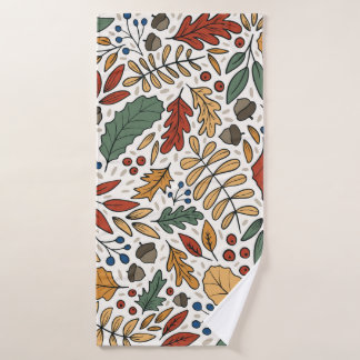 Toalha De Banho Design de Folha de Folha de outono