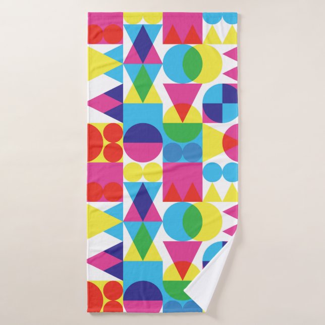 Toalha De Banho design de padrão geométrico abstrato. (Toalha de Banho)