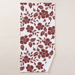 Toalha De Banho design floral repetido feito com gráficos vetoriai