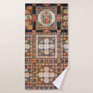Toalha De Banho Diagrama Cósmico de Mandala para a Meditação