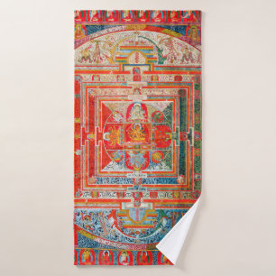 Toalha De Banho Diagrama Cósmico de Mandala para a Meditação