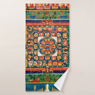 Toalha De Banho Diagrama Cósmico de Mandala para a Meditação
