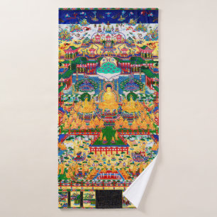 Toalha De Banho Diagrama Cósmico de Mandala para a Meditação