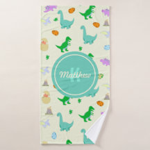 Dinossauro Colorido e Crianças com Padrões de Ovo 