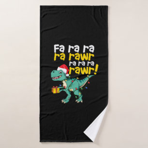 Toalha De Banho Dinossauro Natal Fa Ra Rawr T Rex Papais noeis Hom