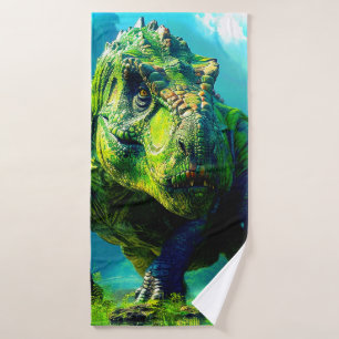 Toalha De Banho Dinossauro Verde